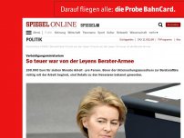 Bild zum Artikel: Verteidigungsministerium: So teuer war von der Leyens Berater-Armee