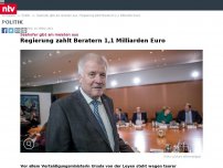 Bild zum Artikel: Seehofer gibt am meisten aus: Regierung zahlt Beratern 1,1 Milliarden Euro