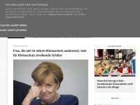 Bild zum Artikel: Frau, die seit 14 Jahren Klimaschutz ausbremst, lobt für Klimaschutz streikende Schüler