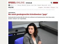 Bild zum Artikel: CSU-Politikerin: Bär nennt gendergerechte Schreibweisen 'gaga'