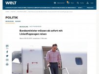 Bild zum Artikel: Bundesminister müssen ab sofort mit Linienflugzeugen reisen