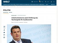 Bild zum Artikel: Arbeitsministerium plant Erhöhung des Taschengelds für Asylbewerber