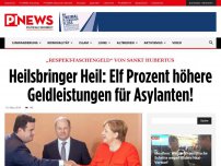 Bild zum Artikel: „Respekt-Taschengeld“ von Sankt Hubertus Heilsbringer Heil: Elf Prozent höhere Geldleistungen für Asylanten!