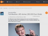 Bild zum Artikel: Exklusiv: AfD droht neue Strafzahlung wegen illegaler Parteispenden