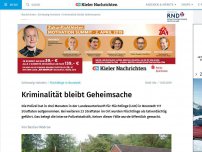 Bild zum Artikel: Kriminalität bleibt Geheimsache