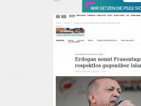 Bild zum Artikel: Erdogan nennt Frauentagsmarsch respektlos gegenüber Islam