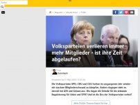 Bild zum Artikel: Volksparteien verlieren immer mehr Mitglieder - ist ihre Zeit abgelaufen?