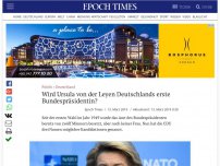 Bild zum Artikel: Wird Ursula von der Leyen Deutschlands erste Bundespräsidentin?