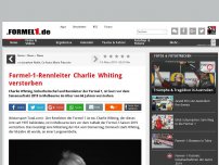 Bild zum Artikel: Formel-1-Rennleiter Charlie Whiting verstorben