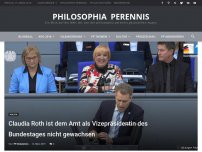 Bild zum Artikel: Claudia Roth ist dem Amt als Vizepräsidentin des Bundestages nicht gewachsen