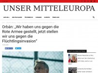 Bild zum Artikel: Orbán: „Wir haben uns gegen die Rote Armee gestellt, jetzt stellen wir uns gegen die Flüchtlingsinvasion“