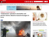 Bild zum Artikel: 'Gelbwesten'-Proteste im News-Ticker - 'Geldwesten' plündern Geschäfte und werfen Steine: Massive Ausschreitungen in Paris