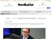Bild zum Artikel: Rüstungsprojekt: CDU-Abgeordneter Amthor für Flugzeugträger-Bau