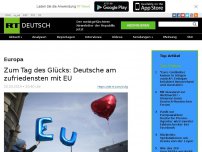 Bild zum Artikel: Zum Tag des Glücks: Deutsche am zufriedensten mit EU
