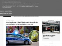 Bild zum Artikel: Hohe Belohnung: Polizei fahndet nach Haushalt, der kürzlich Papier im Gelben Sack entsorgt hat