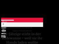 Bild zum Artikel: 16-Jährige stirbt in der Badewanne - weil sie ihr Handy laden wollte