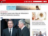 Bild zum Artikel: Kürzungen geplant - Die ganze Luxus-Liste: Was wir Altkanzlern und Ex-Präsidenten bezahlen