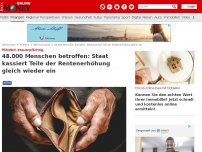 Bild zum Artikel: Plötzlich steuerpflichtig - 48.000 Menschen betroffen: Staat kassiert Teile der Rentenerhöhung gleich wieder ein