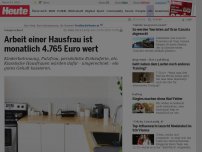 Bild zum Artikel: Umgerechnet: Arbeit einer Hausfrau ist monatlich 4.765 Euro wert