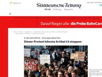 Bild zum Artikel: Demos gegen Upload-Filter: Dieser Protest könnte Artikel 13 stoppen