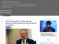 Bild zum Artikel: Axel Voss im Interview: 'Ich hoffe, dass diese Demo-Bots jetzt alle wieder ins Internet zurückgehen'