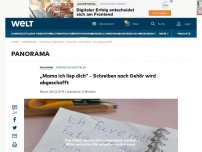 Bild zum Artikel: „Mama ich liep dch“ – Schreiben nach Gehör wird abgeschafft