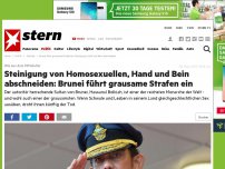 Bild zum Artikel: Todesstrafe aus dem Mittelalter: In Brunei droht Homosexuellen bald ein besonders schmerzhafter Tod