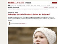 Bild zum Artikel: Interview mit Mentor: Schreiben Sie Greta Thunbergs Reden, Mr. Anderson?