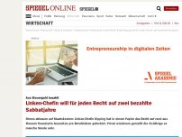 Bild zum Artikel: Aus Steuergeld bezahlt: Linke-Chefin will für jeden Recht auf zwei bezahlte Sabbat-Jahre