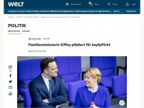 Bild zum Artikel: Familienministerin Giffey plädiert für Impfpflicht