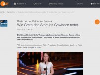 Bild zum Artikel: Wie Greta den Stars ins Gewissen redet