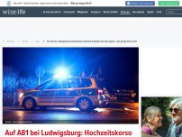 Bild zum Artikel: Ludwigsburg: Hochzeitskorso blockiert Autobahn auf allen Spuren - Dann werden Handys gezückt