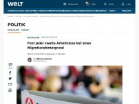 Bild zum Artikel: Fast jeder zweite Arbeitslose hat einen Migrationshintergrund