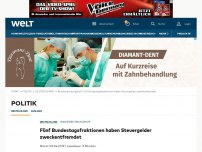 Bild zum Artikel: Fünf Bundestagsfraktionen haben Steuergelder zweckentfremdet