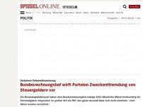 Bild zum Artikel: Verbotene Parteienfinanzierung: Bundesrechnungshof wirft Parteien Zweckentfremdung von Steuergeldern vor