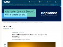 Bild zum Artikel: Habeck fordert Kerosinsteuer und das Ende von Kurzflügen