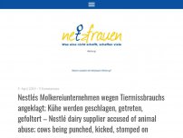 Bild zum Artikel: Molkereiunternehmen von Nestlé wegen Tiermissbrauchs angeklagt; Kühe werden geschlagen, getreten, gefoltert–Nestlé dairy supplier accused of animal abuse; cows being punched, kicked, stomped on