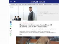 Bild zum Artikel: Migranten verschicken aus Deutschland 5,1 Milliarden Euro in ihre Heimatländer