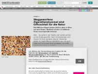 Bild zum Artikel: Umwelt - Weggeworfene Zigarettenstummel sind Giftcocktail für die Natur