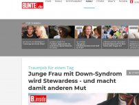 Bild zum Artikel: Junge Frau mit Down-Syndrom wird Stewardess - und macht damit anderen Mut