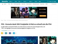 Bild zum Artikel: News: Breaking: PS5 - Konsole dank SSD-Festplatte 19 Mal so schnell wie die PS4