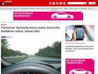 Bild zum Artikel: Herten - Türkischer Hochzeits-Korso außer Kontrolle: Radfahrer stürzt, Schuss fällt