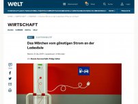 Bild zum Artikel: Das Märchen vom günstigen Strom an der Ladesäule