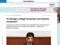 Bild zum Artikel: Flüchtling schlägt Passanten zusammen