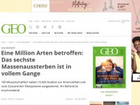 Bild zum Artikel: Eine Million Arten betroffen: Das sechste Massenaussterben ist in vollem Gange