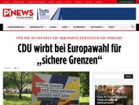 Bild zum Artikel: Für wie dumm hält die AKK-Partei eigentlich die Wähler? CDU wirbt bei Europawahl für „sichere Grenzen“