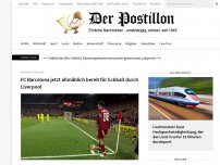 Bild zum Artikel: FC Barcelona jetzt allmählich bereit für Eckball durch Liverpool