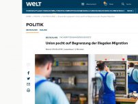 Bild zum Artikel: Union pocht auf Begrenzung der illegalen Migration 