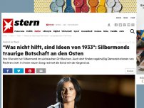 Bild zum Artikel: Heimat der Band: 'Was nicht hilft, sind Ideen von 1933': Silbermonds traurige Botschaft an den Osten