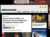 Bild zum Artikel: Dieser Mann erklärt in 4 Minuten, warum Religionen kompletter Unsinn sind